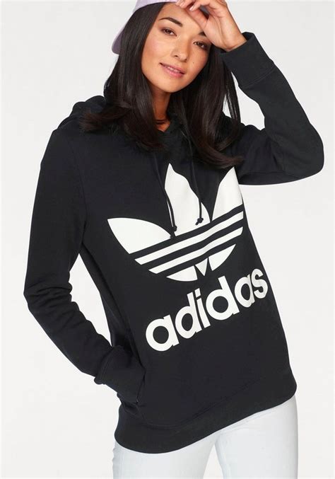 schwarzer adidas hoodie damen|Schwarze adidas Sweatshirts & Hoodies für Damen .